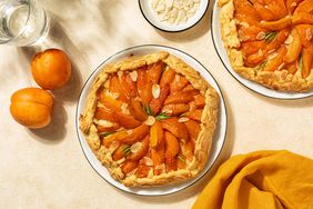 An apricot fruit galette with frangipane.