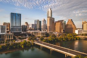 A skyline view of Austin, Texas