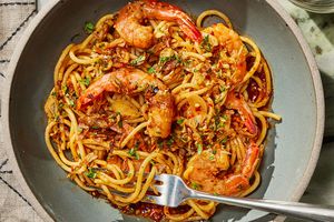 Chile Crisp Shrimp Scampi 