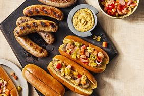 Grilled Sausages with Apple Mustard