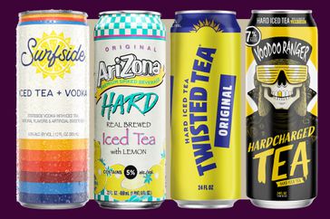 Surfside Iced Tea + Vodka, Arizona Hard Iced Tea, Twisted Tea, Voodoo Ranger Hard Charged Iced Tea