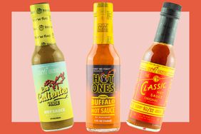 HEATONIST Hot Ones Los Calientes Verde, Hot Ones Buffalo Hot Sauce, and Hot Ones The Classic.