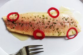 Hot-Smoked Trout with Pickled Cipollini Onions