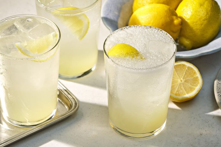 Seltzer with Lemon and Sea Salt