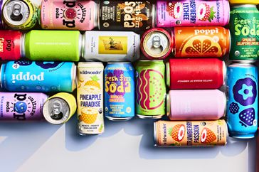 lots of different alternative soda cans