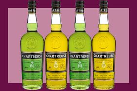 Bottles of green and yellow Chartreuse.